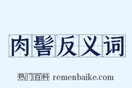 肉髻反义词是什么意思的图片